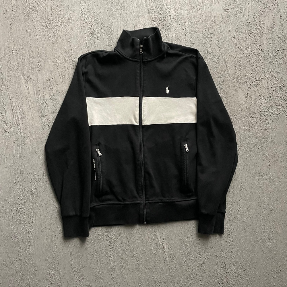 Polo Ralph Lauren Full Zip Track Jacket Mens Medium Black